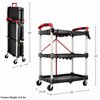 Stalwart Folding Cart with 50lb Capacity Per Shelf 75-PT2014
